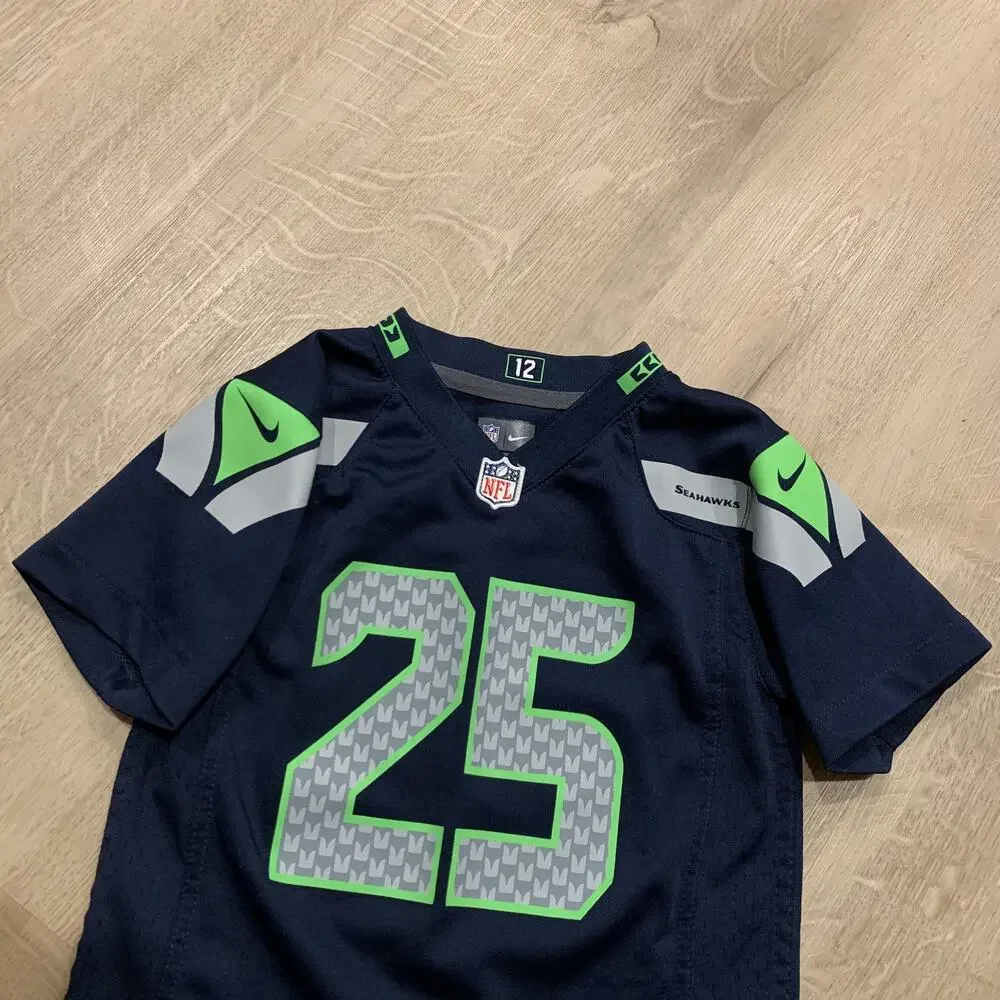 Nike NFL Seattle Seahawks Richard Sherman #25 Jersey Kids Boys 4T 4 Toddler